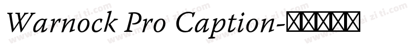 Warnock Pro Caption字体转换